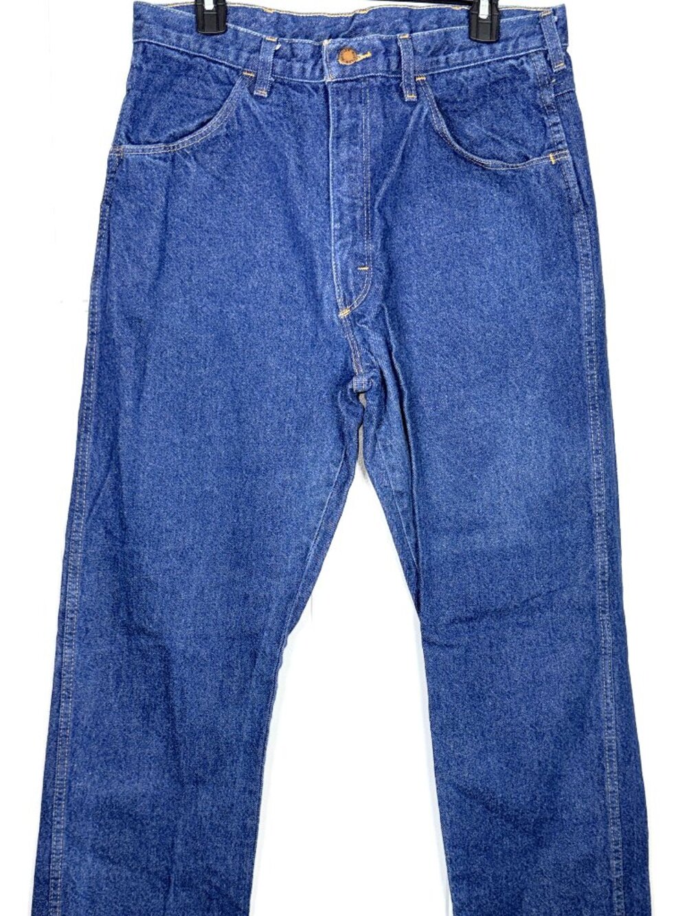 VTG Rustler Denim Blue Jean Straight Leg Classic 36x32 Durable Workwear Work Men
